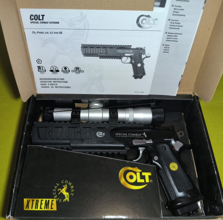 Colt Special Combat Xtreme (réplica de CO2 con marcas originales “Colt”) 

Nueva a estrenar comprada en 01