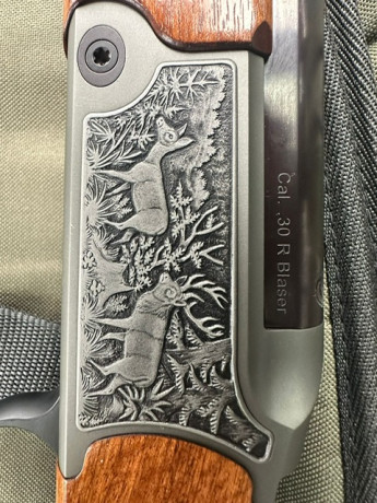 Blaser Express LUXUS
Calibre 30R Blaser
Maderas grado 4
Pletinas laterales con animales
Precio 4.200€
Está 01