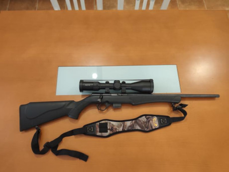 Amadeo Rossi 17 HMR, monturas Warne fijas, rosca homologada ,visor Avistar 2'5x10x50, se entrega con funda, 02