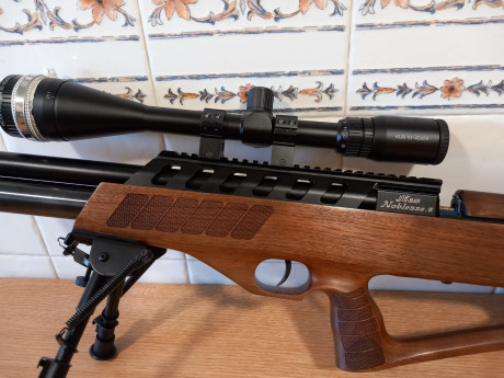 Hola, vendo o cambio Jkhan Noblesse, cañón LW, cal. 5.5, cargador de 10 tiros, rampa monotiro, bipode 02
