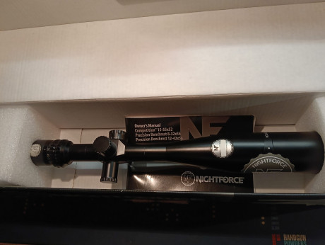 Se vende NIGHTFORCE COMPETITION 15-55x52 CTR-2 ZS con retícula de punto. 
Ideal para Mini F-Class y BR50.
 11
