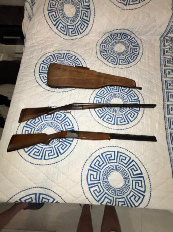 Se vende dos escopetas superpuesta lamber ***/* estrella con selector mono gatillo  buen plomeo  y paralela 00