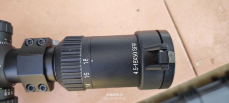 Vendo visor spina 4.5-18x50 en perfecto estado. Tiene parasol. Y lo doy con monturas de 22 mm. 60€ con 01