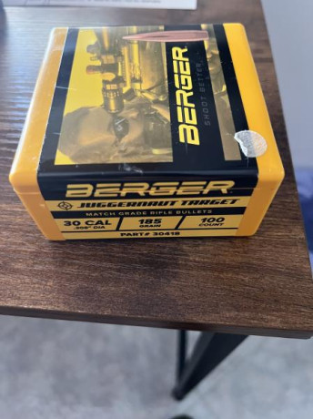 Buenos días,

Vendo puntas Berger Juggernaut .308 185gr, concretamente 97 puntas.

Precio 70€, gastos 00