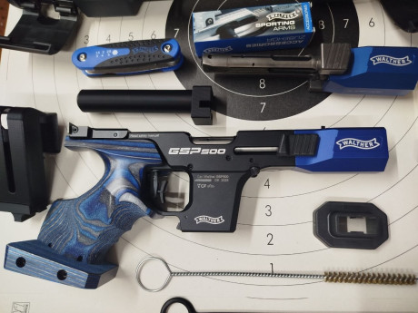Vendo Walther GSP 500 22lr más kit 32SW, comprada nueva en marzo de este año (está en garantía), está 12