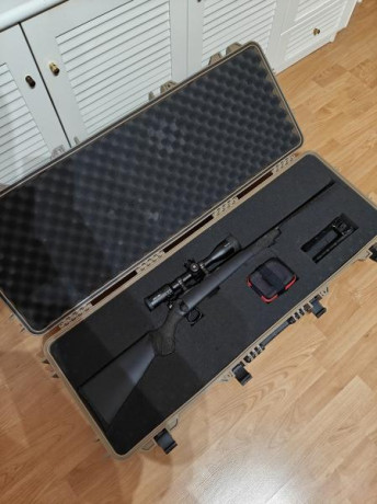 Hola,

Vendo Ceska synthetic 455 con cañon pesado varmint, 22lr.

-Visor Vector Optics Aston 3-18x44 con 02