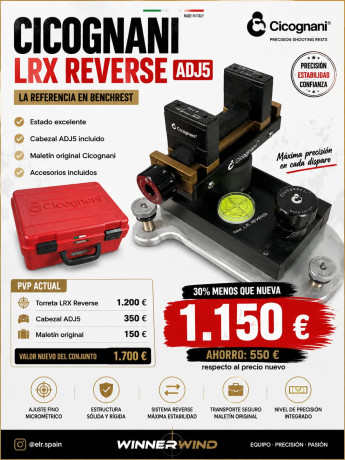  EN VENTA | CICOGNANI LRX REVERSE ADJ5 

Pongo a la venta una de las torretas de referencia para Benchrest 01