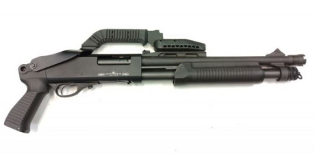 Vendo escopeta Stinger Tactical, con las dos culatas, la "tradiconal" y la táctica plegable. 01