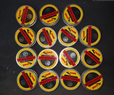 Buenas tardes.

Pues eso. Vendo o cambio todas estas latas de balines Round de El Gamo de los años 80 00