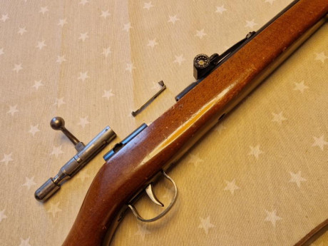 Vendo carabina Monotiro Anschütz 1361 22LR.
Miras abiertas tipo aire GAMO.
Buen estado mecánico, con algunas 11