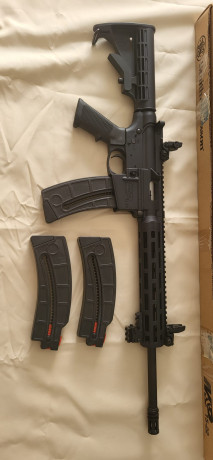 Hola a todos,
Pongo a la venta mi carabina semiautomática Smith & Wesson M&P15-22 Sport en calibre 02