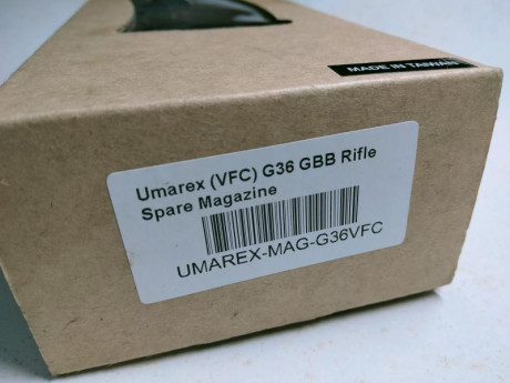 Hola, vendo cargador de airsoft para G36 UMAREX 6mm VFC , nuevo sin estrenar 
precio 68 euros con envio 140