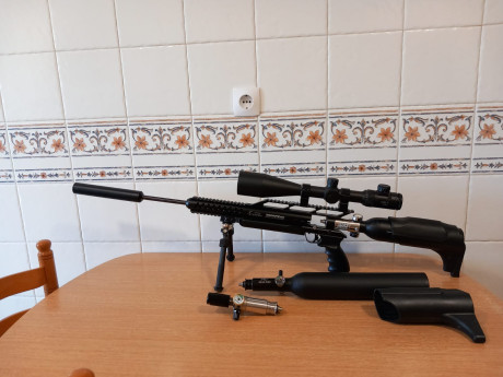 Hola, vendo o cambio una Snow Peak M 18, cal. 5.5, con gatillo suavizado, dos depósitos con sus respectivas 01
