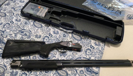 Beretta 688 Sporting ,con 76 de cañon,carrillera ajustable B-Fast,cañones Stilium y cinco choches....Tiene 00