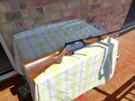 Vendo Browning Bar2 300WM mod. Safari. 
Cañon de 60cm. Cantonera de espuma muy efectiva. 
Tiene 'guerra' 00