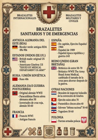 Buenos días compañeros,

Pongo a la venta esta colección con 21 brazaletes sanitarios, tanto militares 00