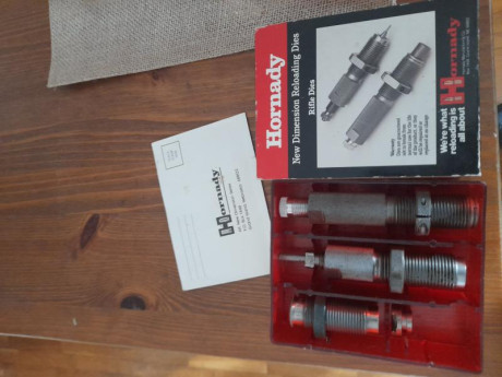 Vendo juego Dies cal 30R Blaser marca RCBS y 9,3x62 Hornady. Ambos sin uso.
 20260822_105500.jpg 
 20260822_105548.jpg 00