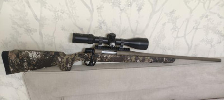 CVA Cascade modelo Wideland,en calibre 308w,sintético camuflaje con tratamiento Cerakote,cañón flotado 00