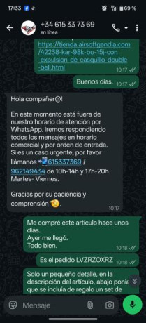 Pues eso, que me han engañado y tratado de tonto.

El día 20/8/2026 les compré en su tienda online una 12