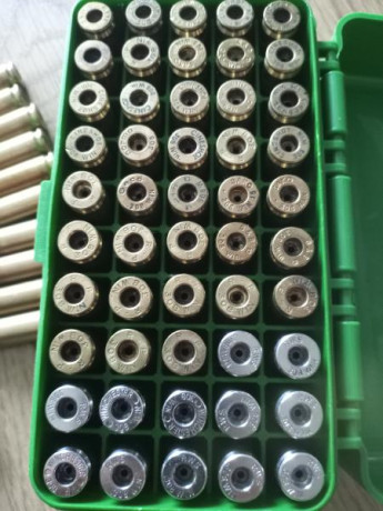 Vendo Caja MTM para 50 cartuchos del 308 y compatibles + 90 vainas variadas de 308w, desempistonadas y 00