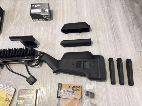 Por no usar, vendo Rem. 870 Marine Magnum customizada Magpul. 
Punto de mira Fibra/tritio Meprolight
Porta 150