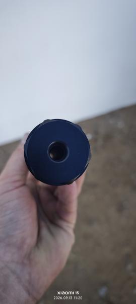 Vendo moderador huma con muy poco uso. Del calibre 5.5. mide 190 mm de largo y 40 mm de diámetro. Es modular 01