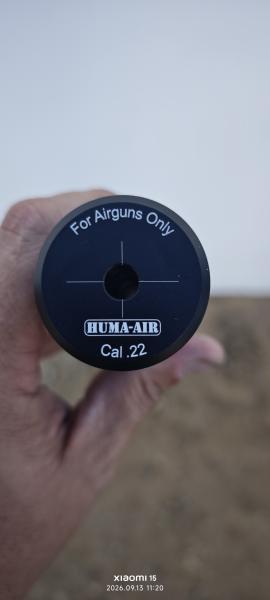 Vendo moderador huma con muy poco uso. Del calibre 5.5. mide 190 mm de largo y 40 mm de diámetro. Es modular 00