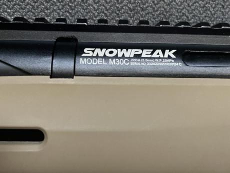 Vendo carabina PCP Snowpeak M30C, calibre 5.5 mm, en perfecto estado estético y mecánico. Incluye visor 41