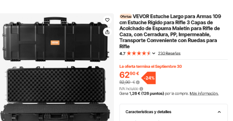 buenas 
alguno se ha Pillado los estuche rigido para rifle que venden en VeVor 
hay uno Oferta de x 62 00