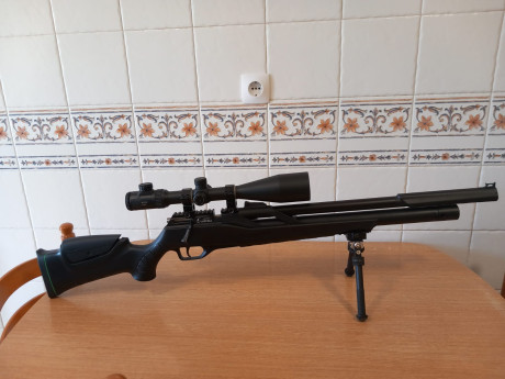 Hola, vendo una Snow Peak T-Rex Montecarlo, regulada, culata sintetica, cal. 5.5. tres cargadores rotativos 02