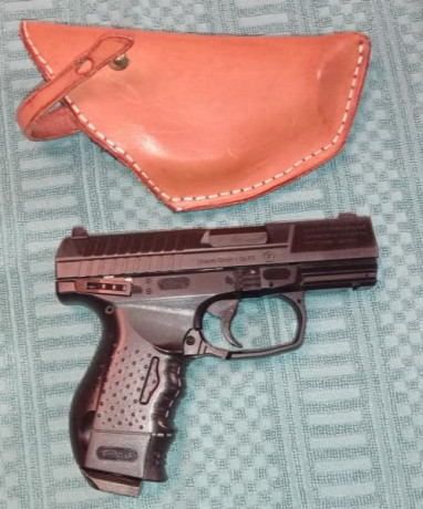 Walther CP99 Compact CO2, calibre 4.5.
Funciona con bombonas de CO2
Dispara bolas BBS
Blowback
Capacidad 10