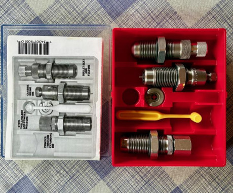 Sin uso
Die Lee de carburo, set de 3 Die Cal. .38 Special, / .357 Mag
Die de carburo para recalibrar la 00