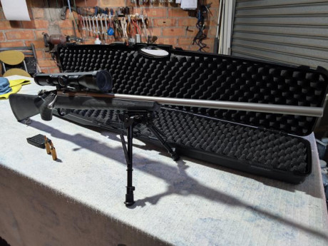 Vendo sako A7 270wsm, totalmente en inox con mira kriko de 6 a 10 aumentos, muy preciso y con bípode, 00