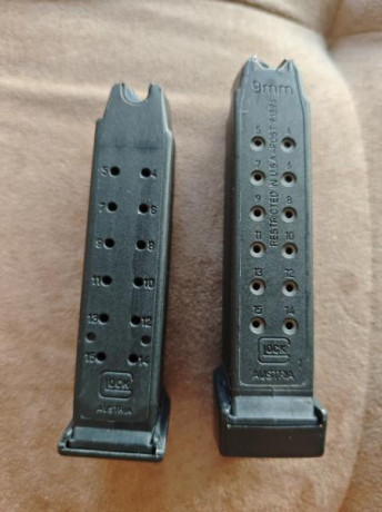 Vendo 2 cargadores Glock 19 como nuevos, usados un par de veces.

Precio 25€ cada uno. 00