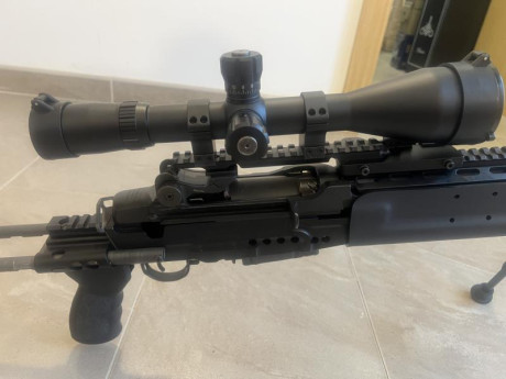 Buenas tardes, muy a mi pesar vendo rifle Springfield M1A calibre 243w, se vende tal como está en la foto, 01