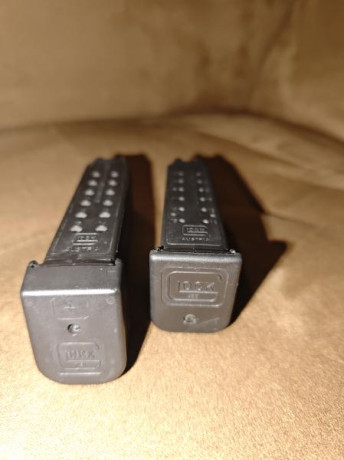 Vengo dos cargadores para Glock 19 con un par de usos. Como nuevos y en perfecto estado de funcionamiento.

En 01