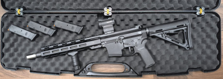 Vendo PCC del 9 parabellum de la marca TAC73.
Culata y grip de Magpul, disparador recto drop-in montado 00