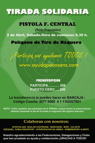 Buenas tardes a tod@s,

El proximo dia 2 de Abril se organiza una Tirada Solidaria en Naquera(Valencia). 00
