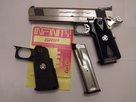 He comprado una gran pistola pero no se que uso darle. Es una INFINITY de 6 pulgadas, calibre 45 ACP con 00