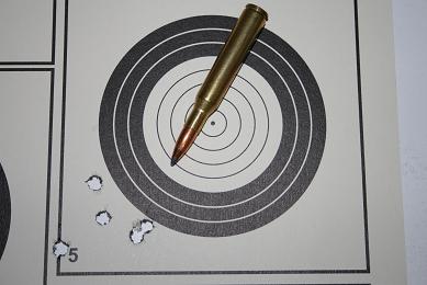 Vengo de hacer unas pruebas con diferentes cartuchos del .308W (PRVI HPBT 168Gr y SellierBellot FMJBT 70